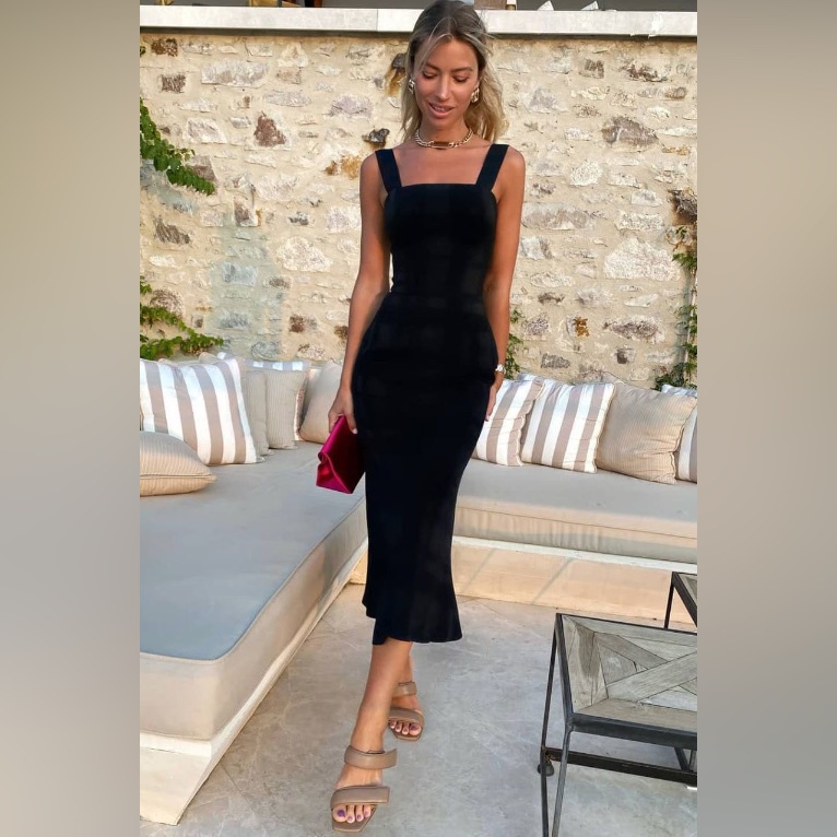 Post Meridiem Midi Dress With Straight Corset M